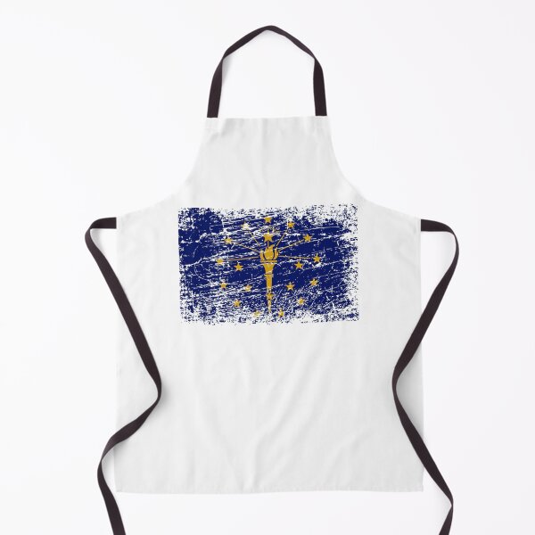 Item preview, Indiana USA flag flag used look designed and sold by GeogDesigns.