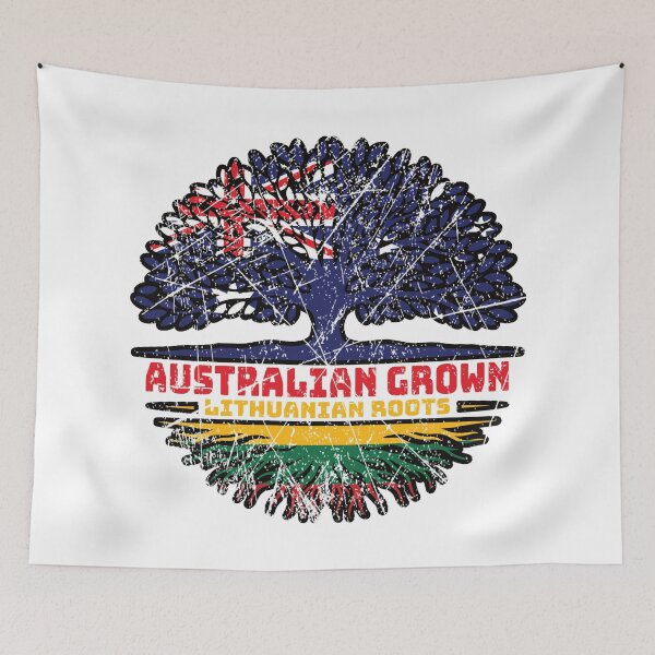 Item preview, Lithuania Lithuanian Australian Australia Tree Roots Flag designed and sold by FlagX.