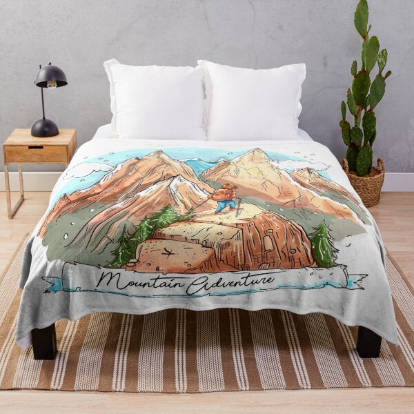 Item preview, Cartoon Majestic Mountain Adventure Art designed and sold by kjon88.