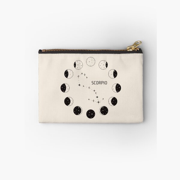 Item preview, Moon phases and zodiac constellation Scorpio designed and sold by MonochromeEcho.