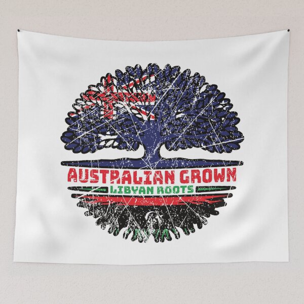 Item preview, Libya Libyan Australian Australia Tree Roots Flag designed and sold by FlagX.