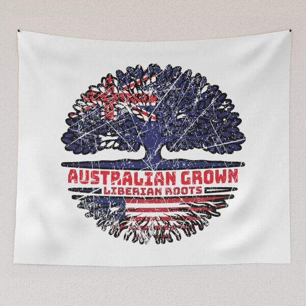 Item preview, Liberia Liberian Australian Australia Tree Roots Flag designed and sold by FlagX.