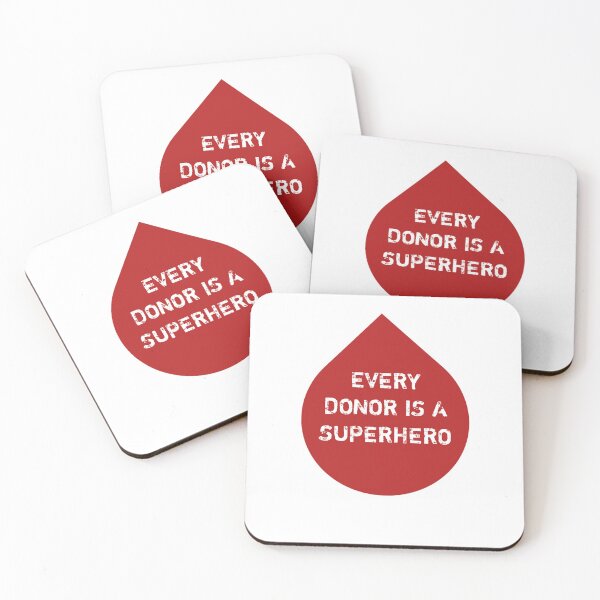 Item preview, ‘EVERY DONOR IS A SUPERHERO' text on red colour drop Shape designed and sold by PatilRohan.