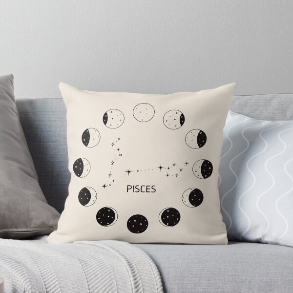 Item preview, Moon phases and zodiac constellation Pisces designed and sold by MonochromeEcho.