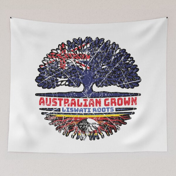 Item preview, Eswatini Liswati Australian Australia Tree Roots Flag designed and sold by FlagX.