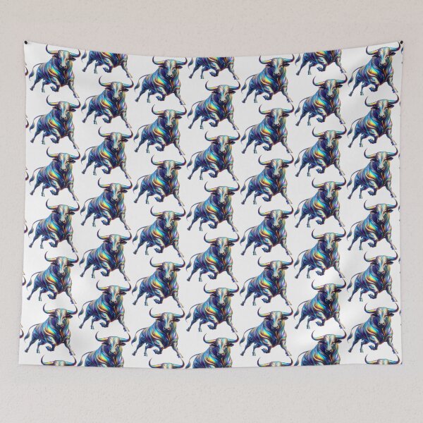 Item preview, Arena bull in rainbow flowing colors designed and sold by AD-Digital-Art.