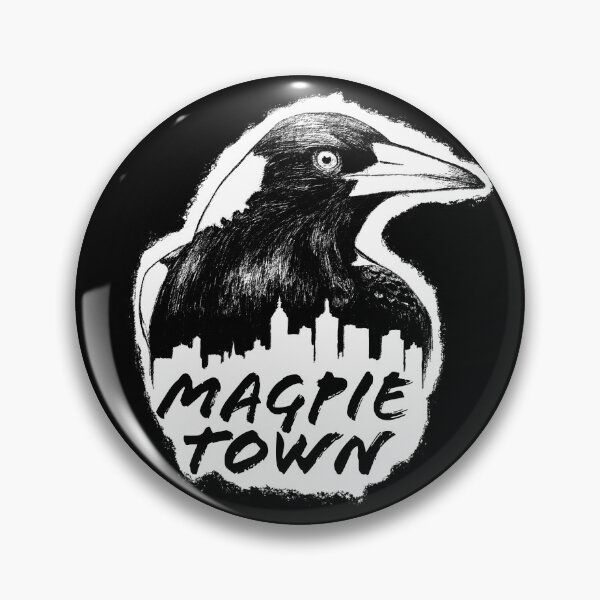 Item preview, Magpie Town Black & White designed and sold by LegallyDistinct.