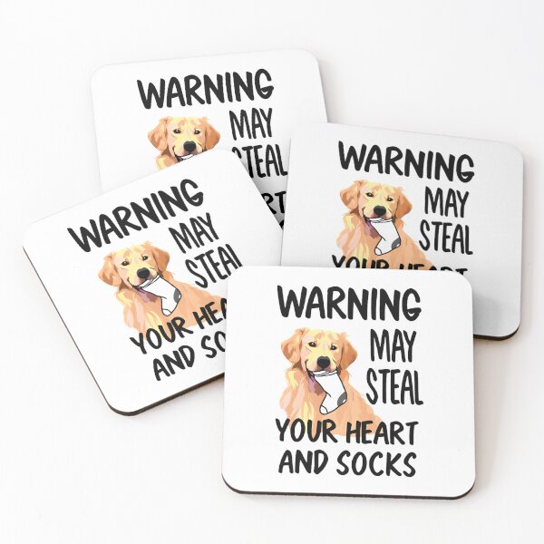 Item preview, Golden Retriever Heart and Socks Thief designed and sold by UmbrellaStudio1.
