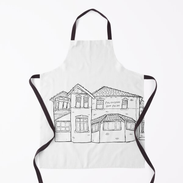 Item preview, Black and white line drawing of Polish House (Dom Polski) in Sydney (Australia) designed and sold by littlecurlew.
