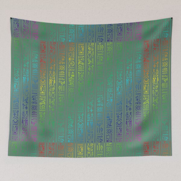 Item preview, Shimmering hieroglyphic tablet designed and sold by AnnabellaRh.