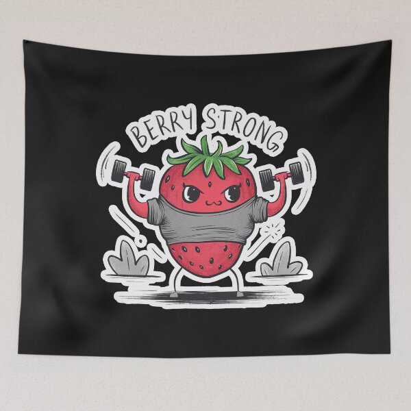 Item preview,  ''Berry Strong'' Funny Gym Working Out Fitness T-Shirt  designed and sold by Witty Shirts.