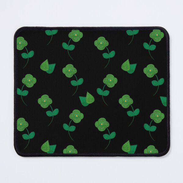 Item preview, Cute Green Blossom Pattern on Black - Retro Style designed and sold by Negin Mf Designs.