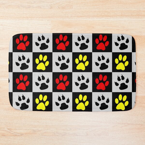 Item preview, Geometric Red Yellow Paws and Claws designed and sold by PatternTitan.