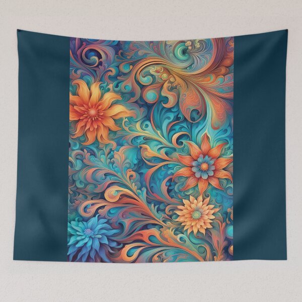 Item preview, Psychedelic Sun & Moon Flowers  designed and sold by Mayastar Designs.