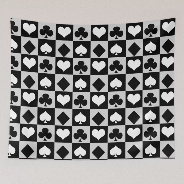 Item preview, Checkered Spade Club Heart And Diamond Shapes designed and sold by PatternTitan.