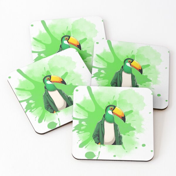 Item preview, Cute green toucan designed and sold by Yeyishop.