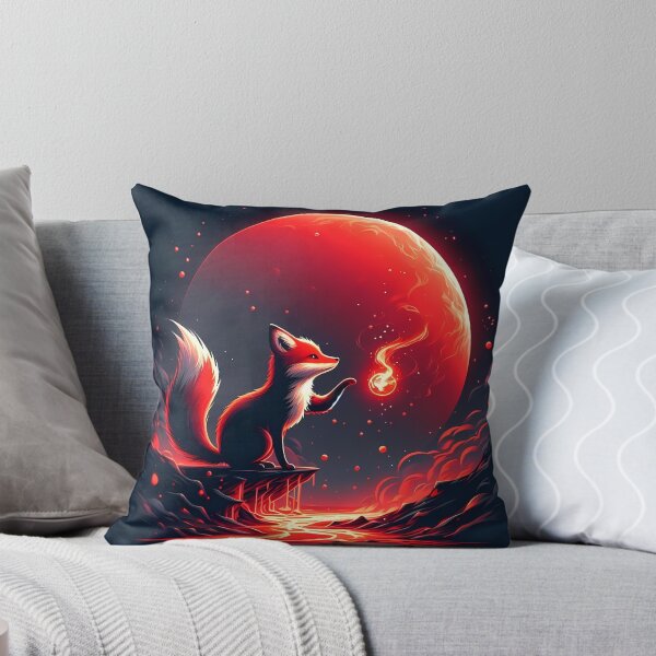 Item preview, Fire Fox Cub Playing with Fireball, Ai Generated Art  designed and sold by ACC .