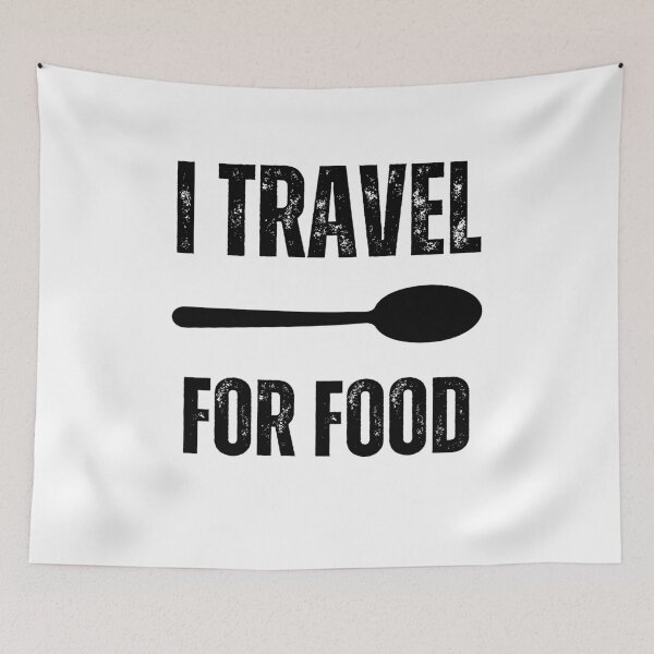 Item preview, I Travel For Food Minimalist Art designed and sold by ecdato.
