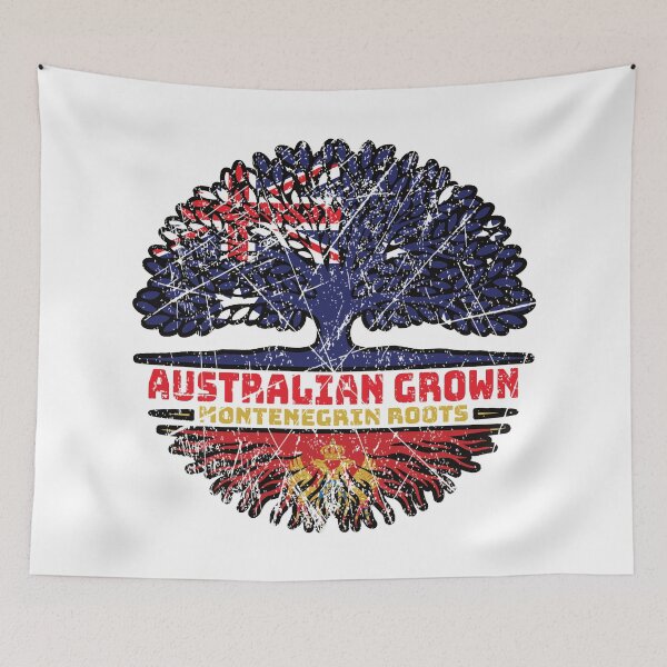Item preview, Montenegro Montenegrin Australian Australia Tree Roots Flag designed and sold by FlagX.