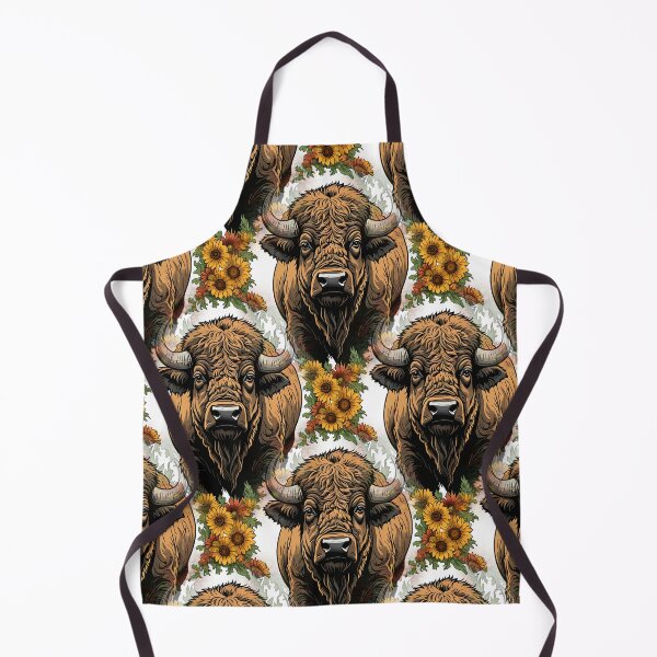 Item preview, Oklahoman Buffalo Surrounded By Gaillardia pulchella Pattern designed and sold by taiche.