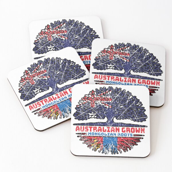 Item preview, Mongolia Mongolian Australian Australia Tree Roots Flag designed and sold by FlagX.