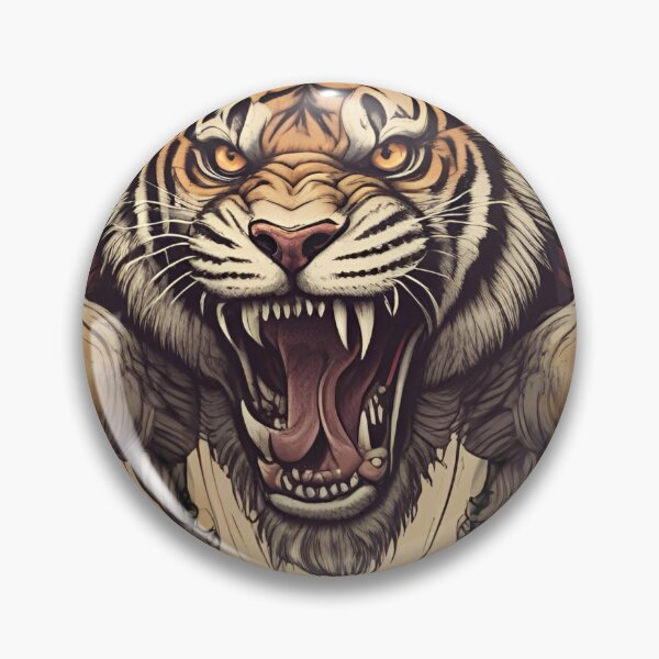 Item preview, Winged tiger tattoo designed and sold by MatrixTattoo.