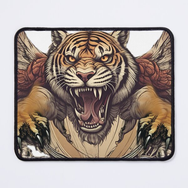 Item preview, Winged tiger tattoo designed and sold by MatrixTattoo.