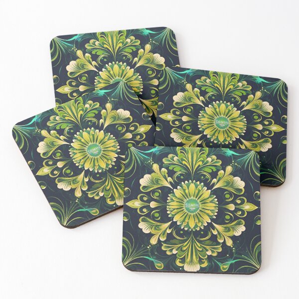 Item preview,  Silver Grey White heir inspiration, Green retro pattern designed and sold by markyboyce247.