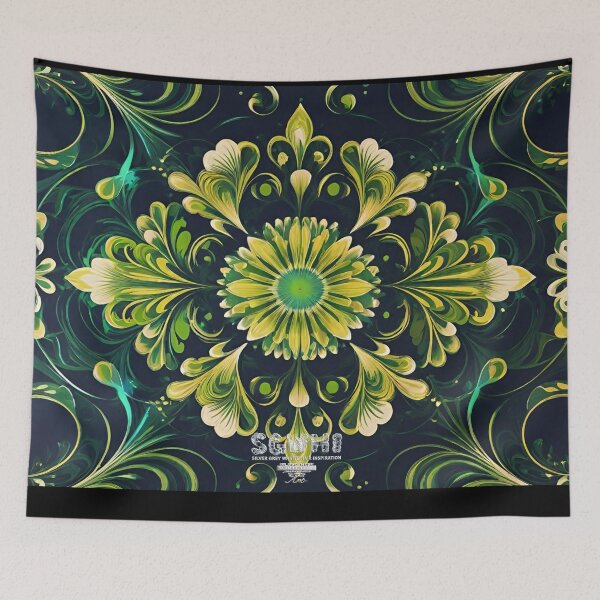 Item preview,  Silver Grey White heir inspiration, Green retro pattern designed and sold by markyboyce247.