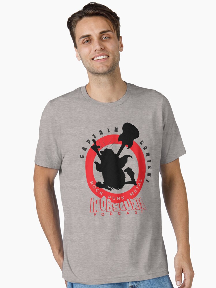 Thumbnail 2 of 7, Essential T-Shirt, Captain Content blk designed and sold by InObscuria.