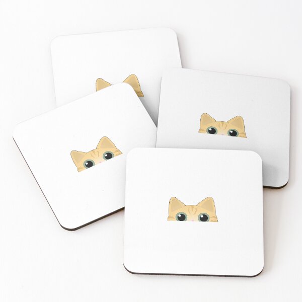 Item preview, Ginger cat peaking designed and sold by StickersGeneral.