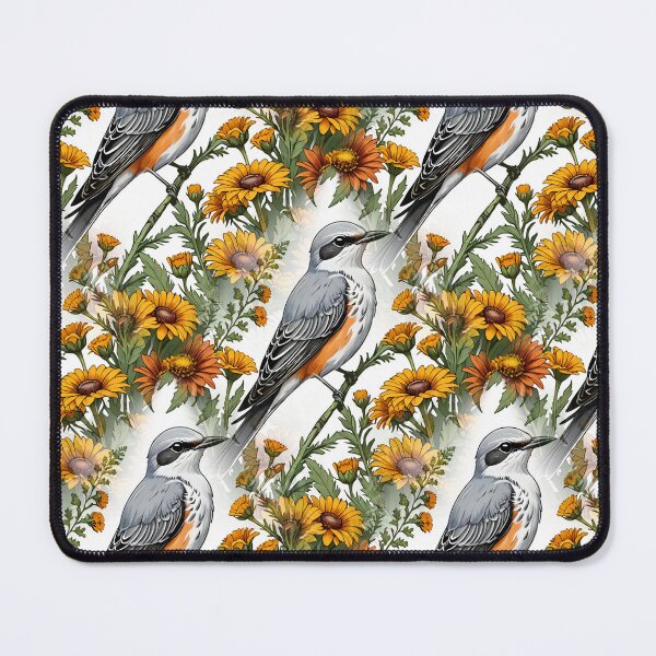Item preview, Oklahoman Flycatcher Bird Surrounded By Gaillardia pulchella Pattern designed and sold by taiche.