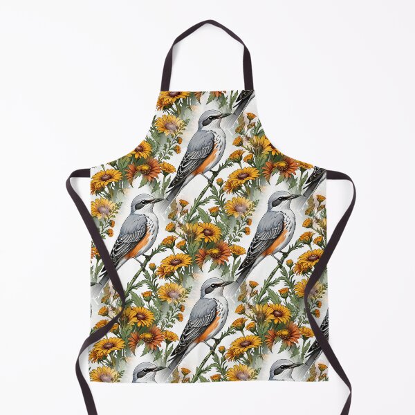 Item preview, Oklahoman Flycatcher Bird Surrounded By Gaillardia pulchella Pattern designed and sold by taiche.