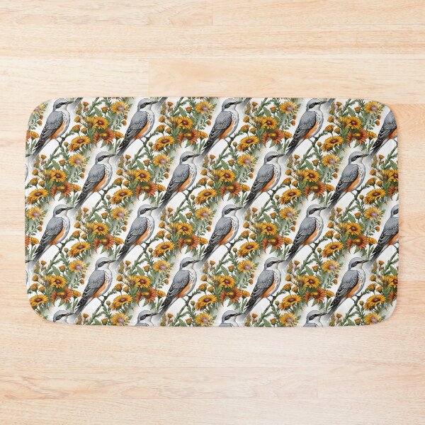 Item preview, Oklahoman Flycatcher Bird Surrounded By Gaillardia pulchella Pattern designed and sold by taiche.