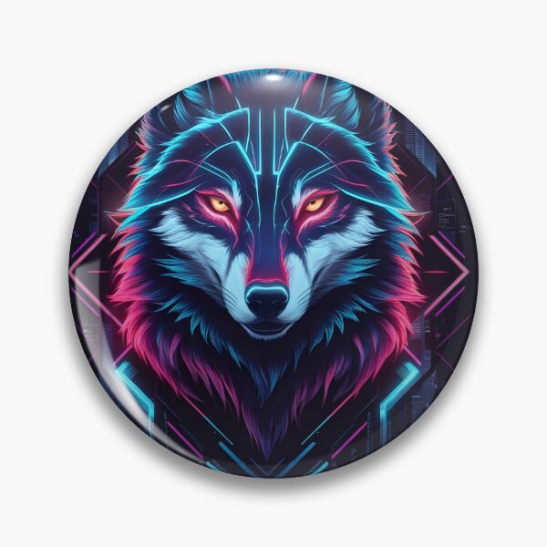 Item preview, Cyber Wolf | Colorful and Vibrant Design designed and sold by Zibis09.