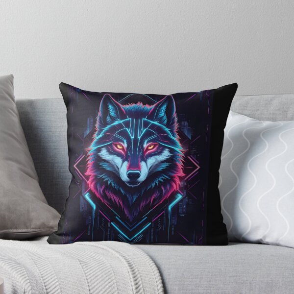 Item preview, Cyber Wolf | Colorful and Vibrant Design designed and sold by Zibis09.