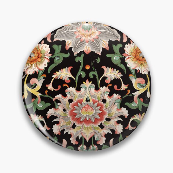 Item preview, oriental inspired elegant intricate floral patterned  designed and sold by metebf.
