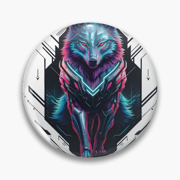 Item preview, Cyber Wolf | Colorful and Vibrant Design designed and sold by Zibis09.