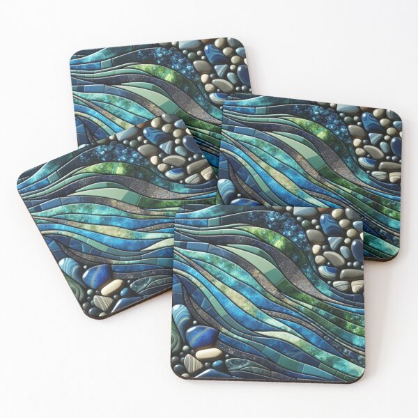 Item preview, Blue Mosaic Rocks designed and sold by Debbie Schulte.