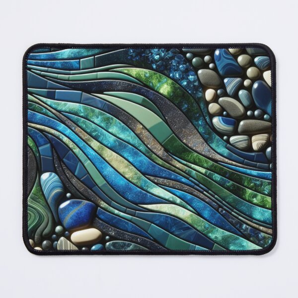 Item preview, Blue Mosaic Rocks designed and sold by Debbie Schulte.