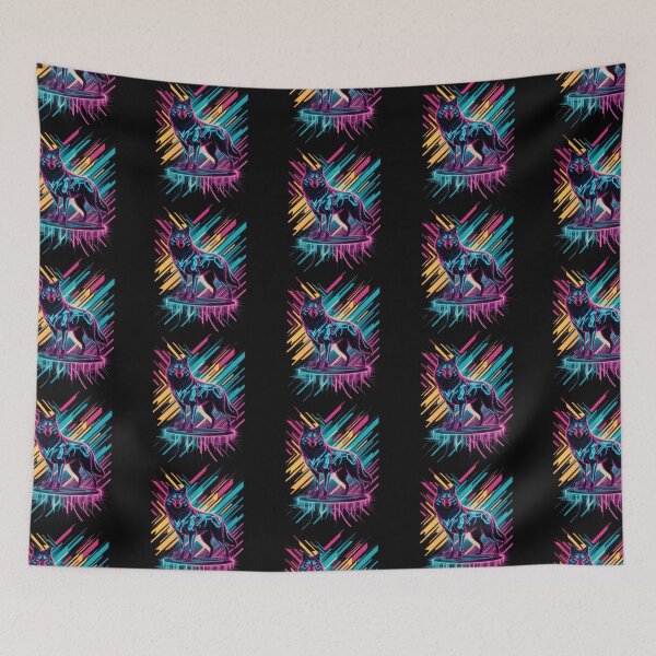 Item preview, Cyber Wolf | Colorful and Vibrant Design designed and sold by Zibis09.