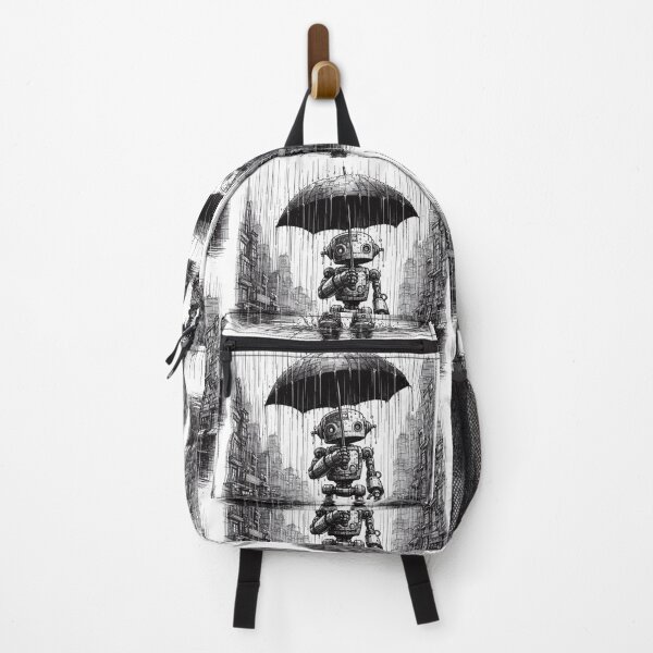 Item preview,  Robot holding an umbrella in the rain designed and sold by Gentle40Winks.