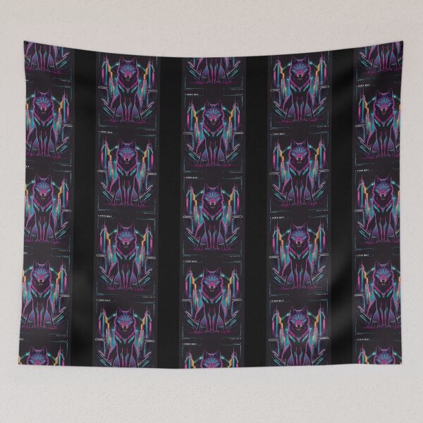 Item preview, Cyber Wolf | Colorful and Vibrant Design designed and sold by Zibis09.