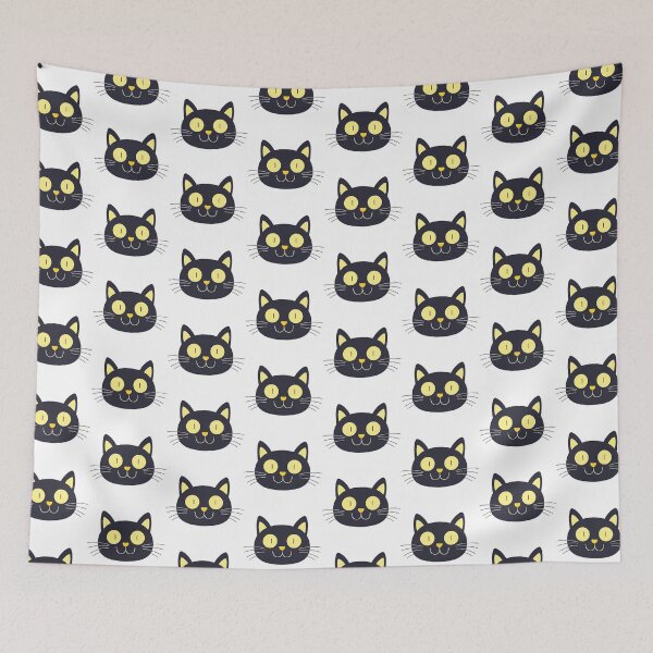 Item preview, Hํappy and lucky yellow eyes black cat  designed and sold by xappy365.