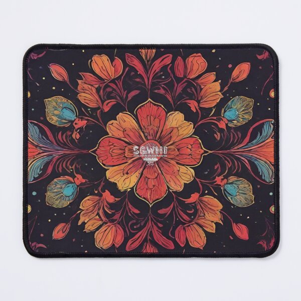 Item preview, Silver Grey White heir inspiration, Red retro flower pattern designed and sold by markyboyce247.