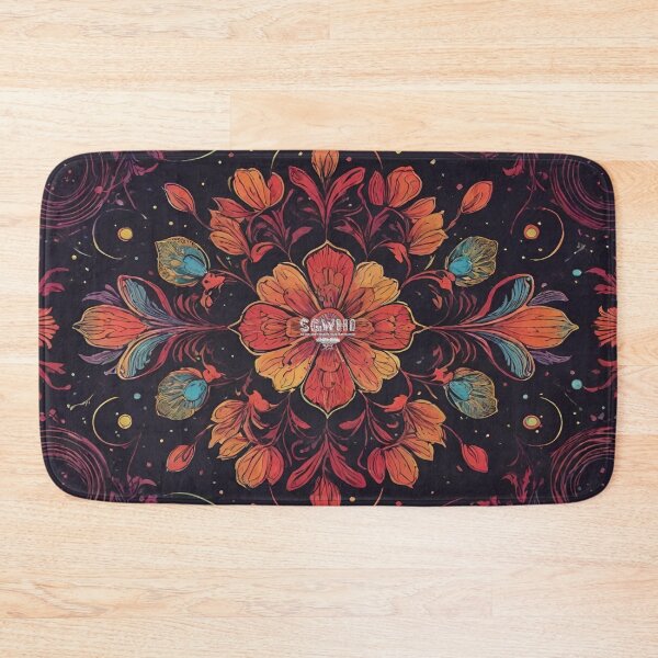 Item preview, Silver Grey White heir inspiration, Red retro flower pattern designed and sold by markyboyce247.