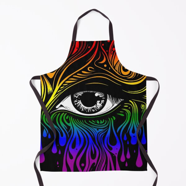 Item preview, Trippy LGBTQIA Rainbow Pride Flag Colored Eye, Evil Eye Rainbow Rave Design  designed and sold by Travelslightly.