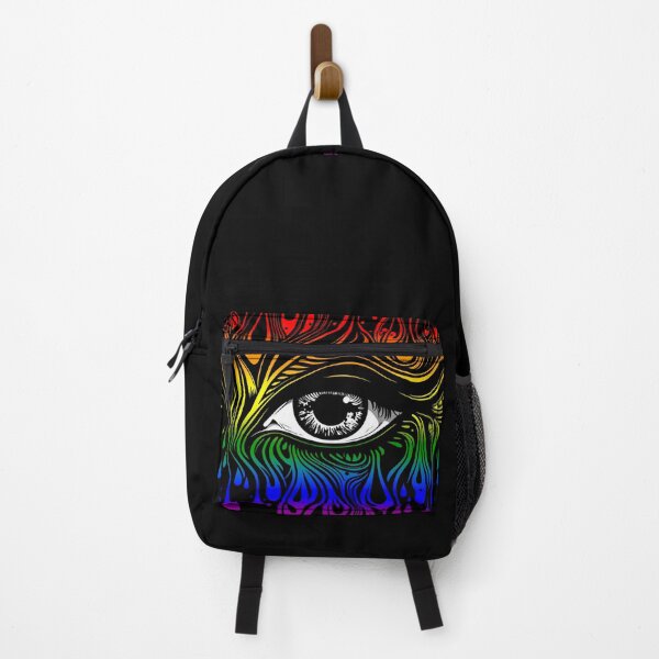Item preview, Trippy LGBTQIA Rainbow Pride Flag Colored Eye, Evil Eye Rainbow Rave Design designed and sold by Travelslightly.