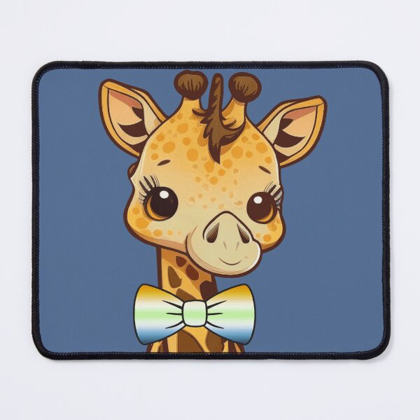 Item preview, Cute Giraffe with AroAces Agender Pride Flag Bowtie, Kawaii AroAce Agender Pride Design  designed and sold by Travelslightly.