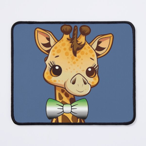 Item preview, Cute Giraffe with Aromantic Pride Flag Bowtie, Kawaii Aromantic Pride Design  designed and sold by Travelslightly.